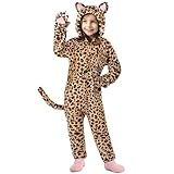 Disfraces De Gato Para Niñas,Monos Infantiles,Disfraces De Halloween Para Niñas (Estampado de leopardo,...