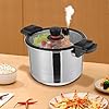 Stainless Steel Pressure Cooker, 7L/7.4Qt Olla De Presion,Cooking Pressure Cookers Pressure Pot Thickened Pressure Cooker Compatible With Induction Cookers, Gas Stoves