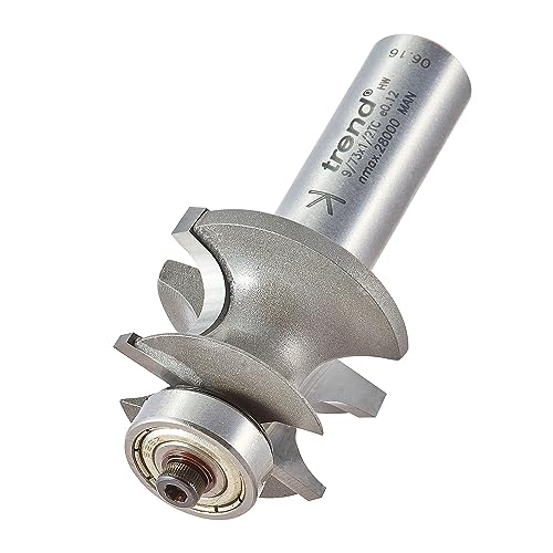 Trend Professional Bearing Guided Corner Bead Router Cutter, 1/2 Inch Shank, 31.9mm Cut Diameter, 16mm Bearing Diameter