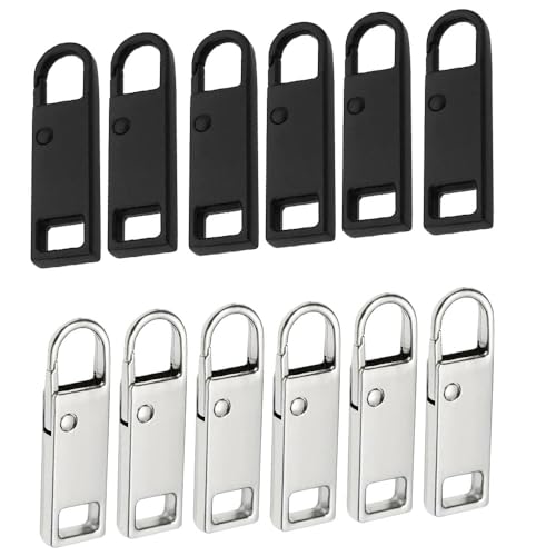 Replacement Zipper Pulls for Clothes – 12 Pack Metal Replacement Zipper Pulls for Clothes – 12 Pack Metal