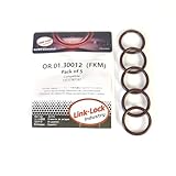 LINK-LOCK 5PCS FKM Viton OR.01.30012 Engine Intake Pipe O-Ring 13717787197 for BMW N47 M47 N54 N57 M57