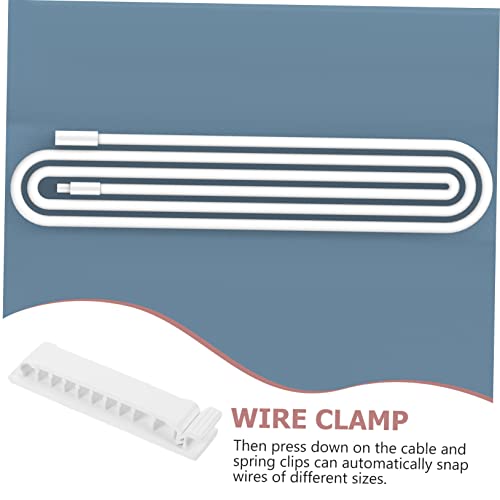 Artibetter 4 piezas Abrazaderas para cables Clip bajo escritorio para gestión adhesiva de cables miniatura 6