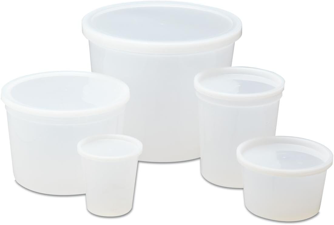 Medline Polypropylene Pathology Containers with Lid, Non-Sterile, 8 oz., Durable Sample Storage, Pack of 250