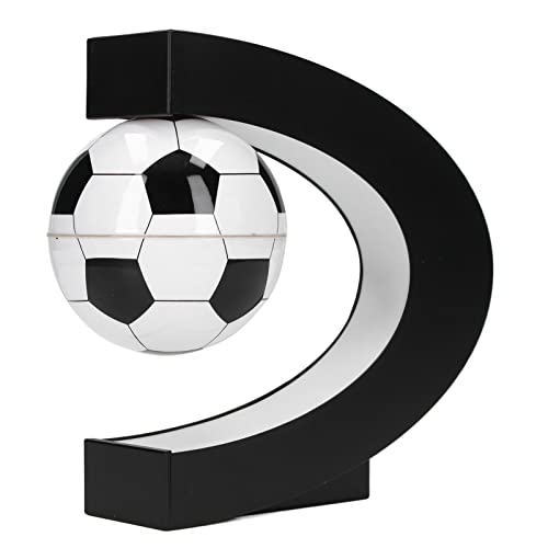 Magnetic Levitation Soccer, Floating Football C Shape Base Decor Rotating Soccer with Night Light Desktop Gifts for Birthday Christmas Cool Gadgets Friction Multipurpose Toy Led