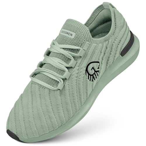 Giesswein Eco Sneaker Damen - Atmungsaktive Walkingschuhe, Frauen Freizeitschuhe mit Merino Fußbett, Leichte & Bequeme Mesh Stoffschuhe