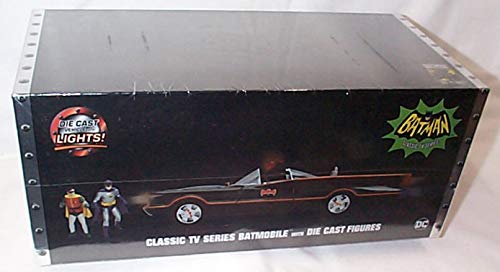 jada Batmobile With Standing Figures & Working Lights 1966 car 1:18 scale diecast model