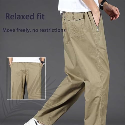 Easetactic - Flex Fit Zipper-Pocket Pants, Puliam Mens Stretch Pants, Relaxed Fit, Made to Endure, for Work Hiking2