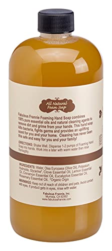 Fabulous Frannie Protect Foaming Hand Soap Refill 14Oz Made With All Natural Pure Undiluted Essential Oils #TOP1