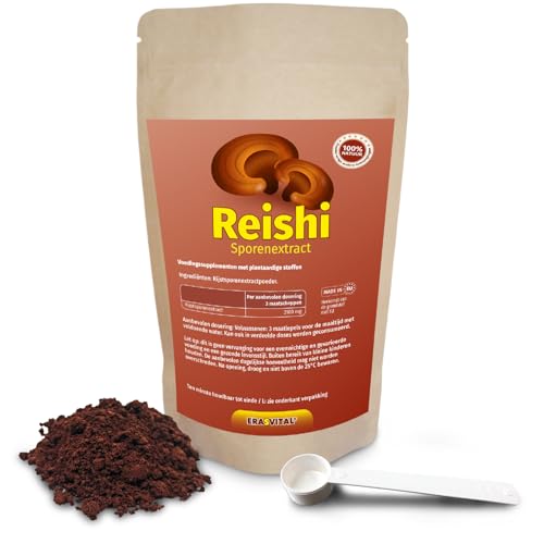 Extracto de esporas de Reishi, 500 g en polvo, las paredes celulares se rompen suavemente en un proceso de procesamiento de 12 etapas. Vegano (500 g (1 unidad)