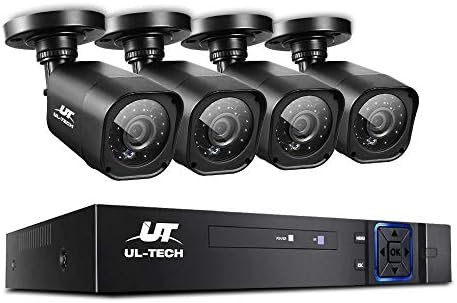 UL-TECH 4CH Wired Security Camera System - 4Pcs 1080P CCTV Square ... - Luxury Penthouse Security Cameras With H.264 Compression
