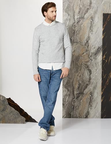 Image of Amazon Brand - Symbol Men's Casual Acrylic Crew Neck Sweater (Available in Plus Sizes)