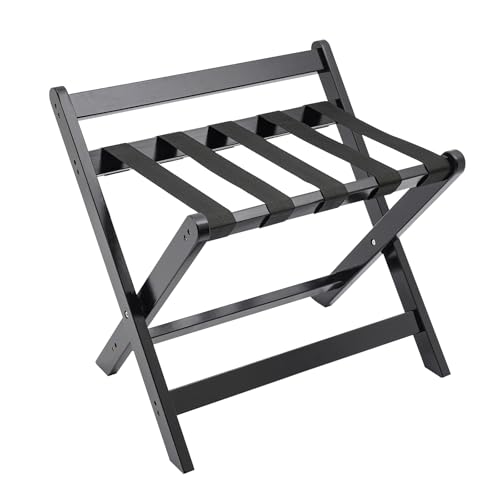 LyteNest Upgraded Foldable Suitcase Stand, Luggage Holder with Shelf for Guest Room Bedroom Hotel