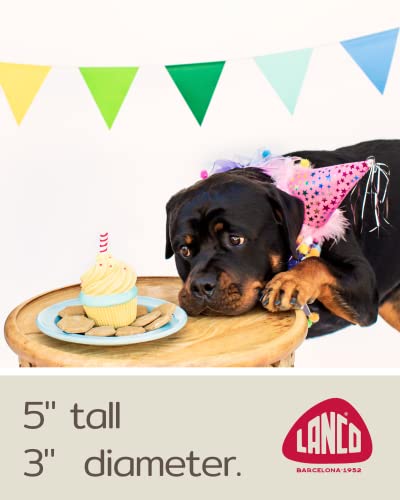 Lanco Dog Birthday Cake Toy - Squeaky Dog Toys - Dog Puppy Birthday Gift - Dog First Birthday - 100% Natural Rubber - Happy Birthday Dog Toy For Small Medium Large Dogs -Handmade #TOP5