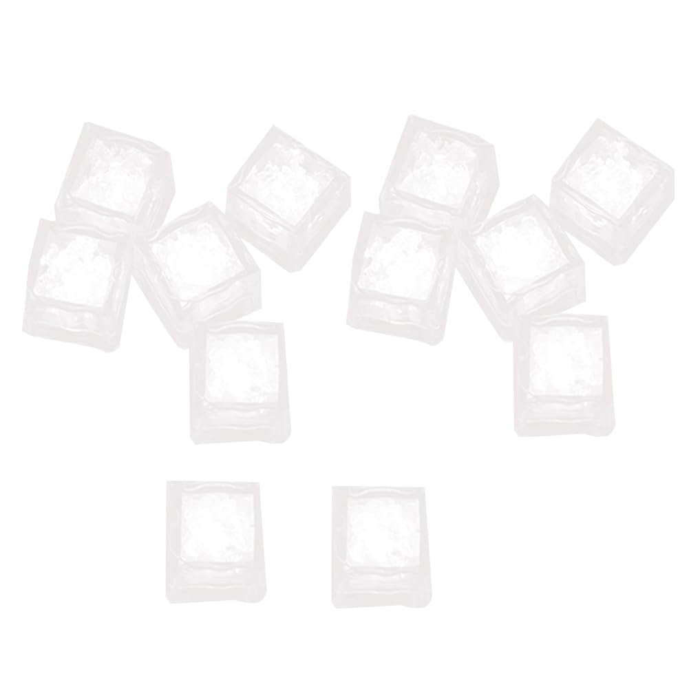 TsoLay Waterproof LED Ice-Cube Flashing Glow in the Dark Light Up for Bar Club Drinking Decoration Waterproof Led Ice-Cube Ice-Cube B 12Piece