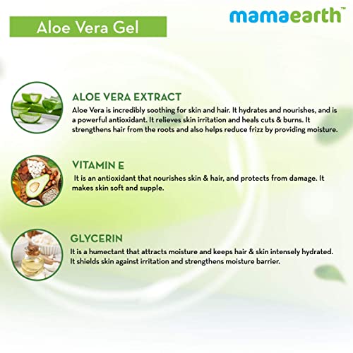 Mamaearth Aloe Vera Gel - 300ml | For Face, with Pure Aloe Vera & Vitamin E for Skin and Hair | All Skin Type (Image - 4)