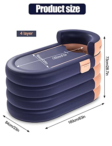 image for LAMPTOP Inflatable Adult Bathtub, freestanding Inflatable Bathtub with
