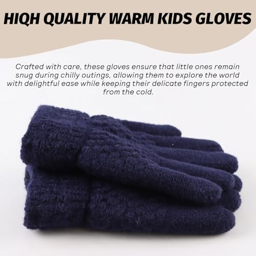 Image of JANGANNSA Cold Weather Kids Gloves Warm Knitted Children Magic Glove With Fleece Lining Winter Gloves For Boys Girls