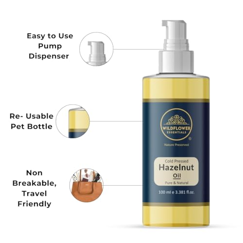 Image of Hazelnut Oil Cold Pressed Carrier Oil Pure & Natural for Face Skin Hair & Body 100ml