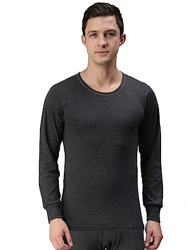 Image of Macroman M-Series Hotmax Full Sleeves U-Neck Thermal Upper for Men with Special Interlock Knit in Cotton Poly Fabric, Advanced Heat Retention & Moisture Control