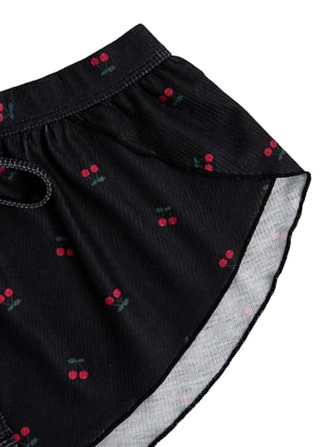 Image of MakeMeChic Women's Pajama Bottoms Floral Print Tie Front Micro Short Side Slit Summer Lounge Shorts