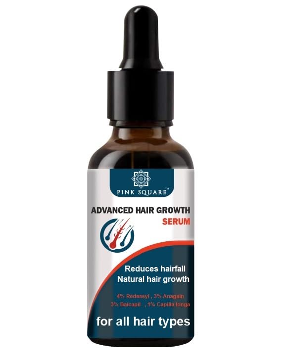 Pink Square Hair Growth Serum 3% Redensyl, 4% Capixyl, 3% Procapil, 3% Anagain | Boosts Hair Growth | Thicker & Stronger Hair | Non-Sticky | Paraben & Sulphate-Free 30 ml Pack of 1-image-30