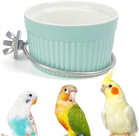 Ceramic Bird Water Dish for Cage: Which One Will Your Pet Love Most? 6 Bird Feeding Dish Cups Parrot Food Bowl Ceramics Parrot Feeders Water Cage Bowls with Clamp Holder for Parakeet African Greys Conure Cockatiels Lovebird Budgie Chinchilla Small Animal