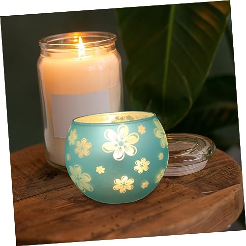 Cabilock 1 Pc Romantic Dinners Ornaments Dinner Table Decor Crystal Holder Crystal Decor Votive Candle Holders Glass for Table Top Candlesticks Tealight Holder Fashion Red Lip Gloss