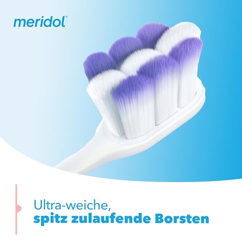 meridol Zahnfleisch-Komfort Bürste extra sanft | Tiefe Reinigung der Zahnzwischenräume| Flexibler Zahnbürstenhals um Druck zu reduzieren| wissenschaftlich Nachgewiesen – Bild 7