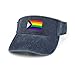 Pride Flag Gay Pride Flag LGBT Rainbow 2 Visors Hat for Women Men Sports Sun Visor Hats Cotton Summer UV Hat with Ponytail Hole Adjustable Cap Dark Navy Blue-Style-6