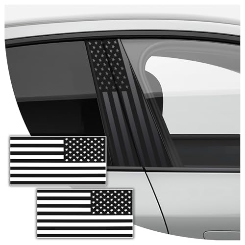 2PCS Car B Pillar Sticker Decal American Flag,Stylish B Pillar Vinyl Wrap for Cars Decorations,Scratch-Proof Car Pillars Decals Automotive Exterior Accessories for Most Vehicles