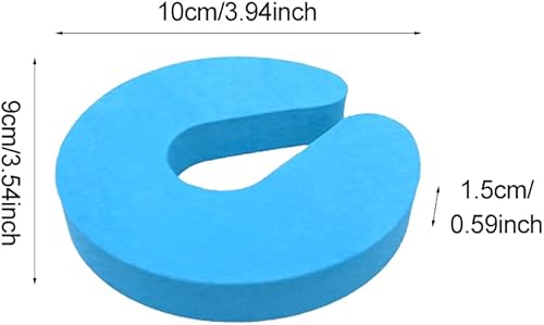 Miniatura 3 de 6 topes elásticos para puerta, tope de puerta con clip en forma de C, cuña de puerta para proteger la puerta de daños, 6 colores, ideal para