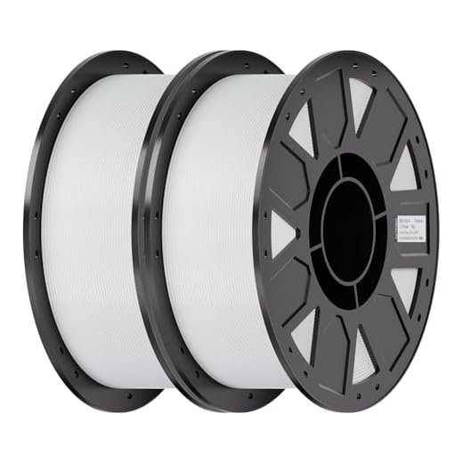Creality Ender PETG 3D Printer Filament 1.75mm 2KG (4.4lbs), High Precision, Strong Toughness, Odorless, Better Flow, Moistureproof 3D Printing Ender PETG Filament, White & White