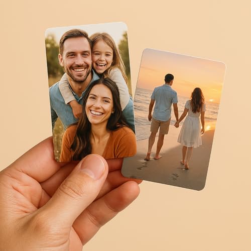 Loyalove Customized Photo Wallet Card, Personalised Double Sided ...