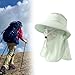 Deevoka Outdoor Sun Hat Sun Protection with Face Covering for Backpacking Mountaineering, Green