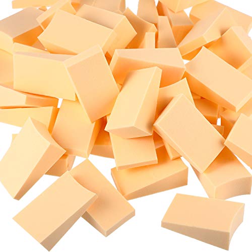 100 Pieces Cosmetic Sponges Latex Makeup Foam Wedges Foundation Beauty Tools (Skin Color)