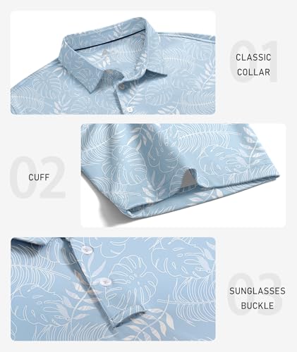 Image of ZITY Mens Golf Polo Shirts Short Sleeve UPF 50+ Performance Moisture Wicking Print Pattern Casual Collared Golf Shirt for Men