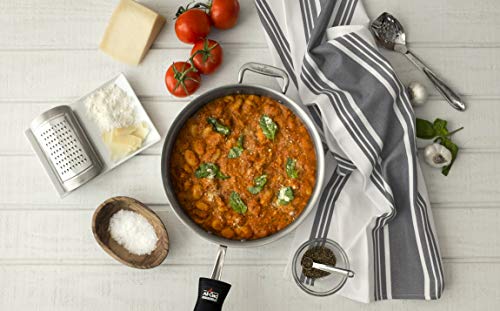 Dish Towels Dual Purpose Reversible, 100% Absorbent Cotton, Kitchen Towels Set Of 3 Striped, 17" X 30", 3-Pack Pewter All-Clad Textiles #TOP3