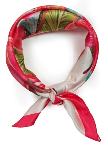 Image of Satin Silk Small Square Scarf for Women, Printed Soft and Comfy Neck Head Tie Scarf Bandana