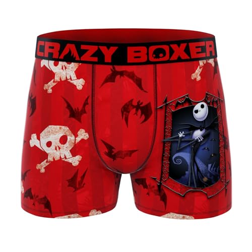 CRAZYBOXER Men's Underwear Nightmare Before Xmas Breathable Boxer Brief Stretch
