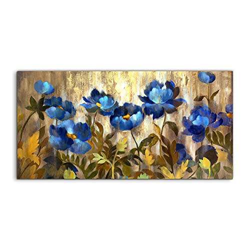 Tableau acrylique fleurs abstraites Coloray 120x60cm pour salon