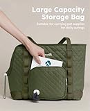 pecute Hundetasche für Kleine Hunde 4kg, Tragetasche Hund Hundetragetasche Leichte, Faltbare Hundetransportbox, Katzen Transporttasche für Unterwegs (Dunkelgrün)