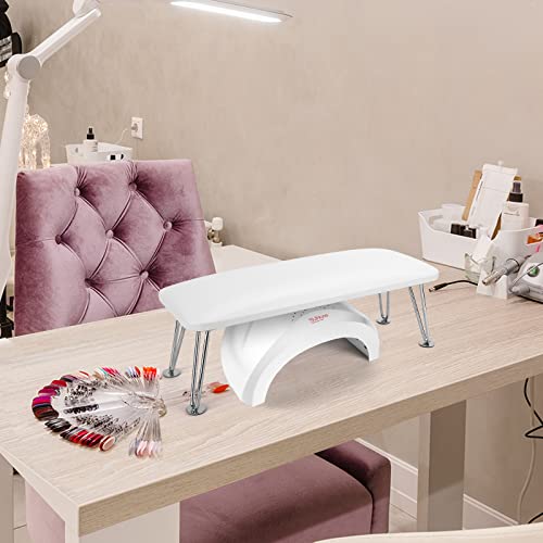 Nail Hand Rest Cushion, Microfiber Leather Arm Rest Nail Table For Fingernails And Toenails, Professional Manicure Nail Pillow Hand Rest Stand For Nail Technician Salon Use (White) #TOP5