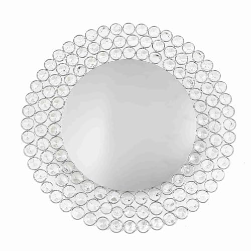 Platos cargadores redondos 14 pulg. set de 4 plata miniatura 1