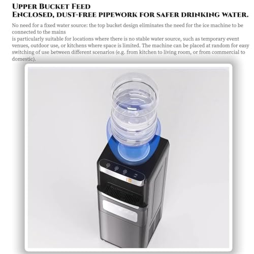 MIDUOLAI A,3-in-1 Hot and Cold Water Cooler Dispenser with Built-in Ice Maker, Hot & Cold Top Loading Water Dispenser, for 3 to 5 Gallon Bottle Water Dispenser - Image 6