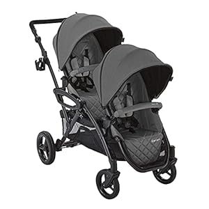 Contours Options Elite V2 Convertible Double Toddler and Baby Stroller – Charcoal Grey
