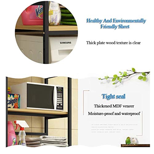 SDdPulse Washer Storage Frames for Over Toilet,Shelf Utility Storage Rack,3-Layer Over Washinghine Storage Rack - Utility Metal Bathroom Shelf - Utility Storage Rack for Laundry Room Toilet/F,A