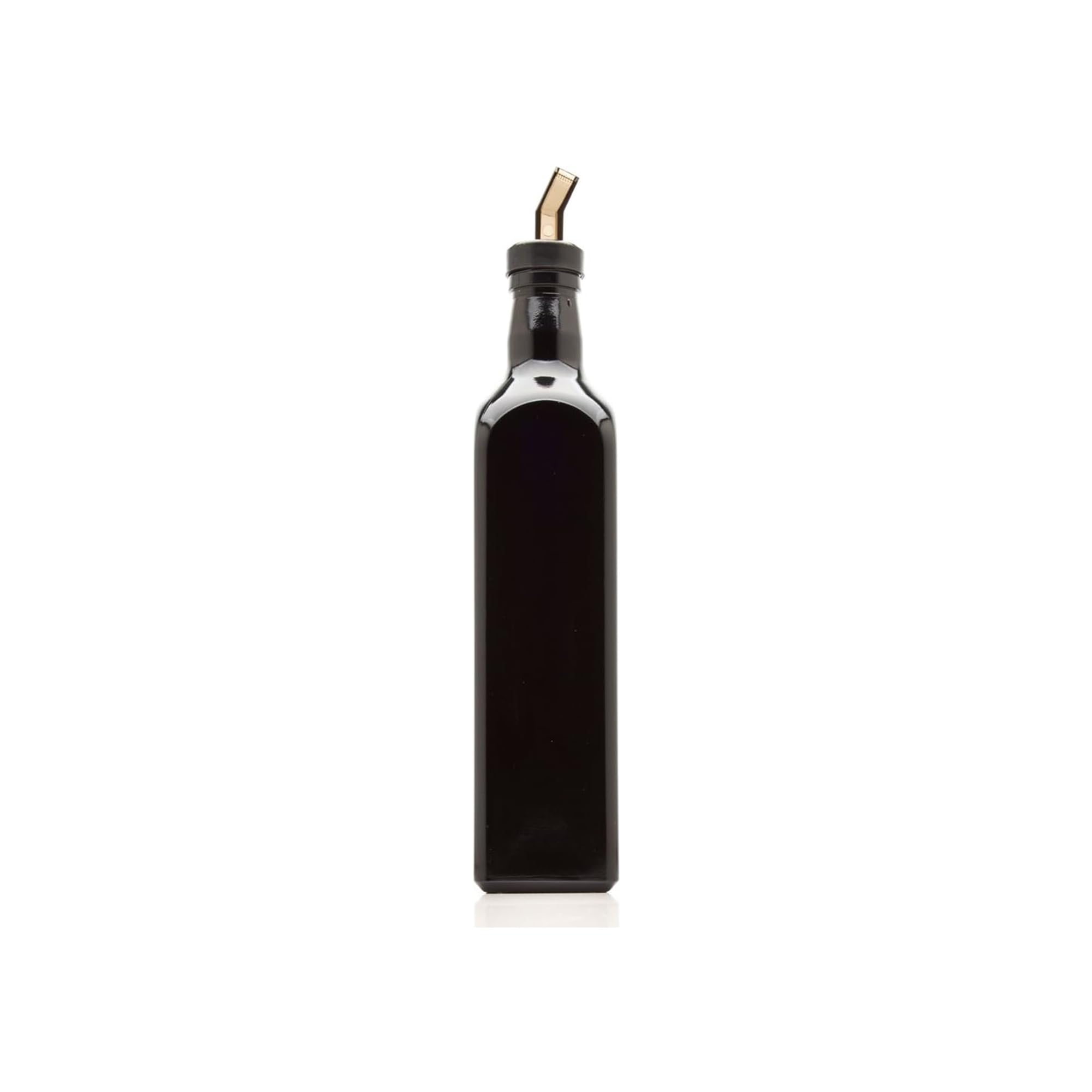 infinity tarros 500 ml (17 fl oz) negro ultravioleta de cristal cuadrado botella de aceite con boquilla antigoteo para de plástico