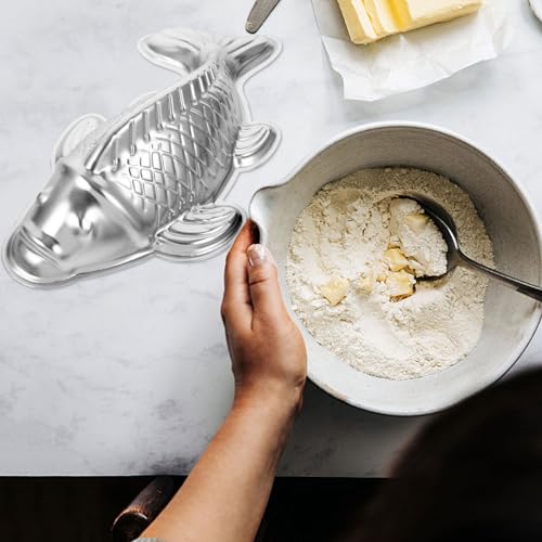 Amosfun Molde De Cozimento De Bolo Formato De Carpa De Peixe Fofo Forma De Alumínio Para Assar Bolo