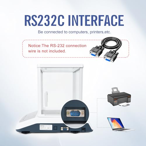 Image of Lab Analytical Balance 500gx0.001g Lab Scale 0.001g Accuracy RS232 | Digital Laboratory Analytical Balance with Windshield High Precision With RS232 Interface