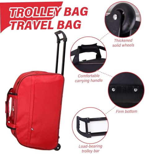 Duffle Bag with Wheels and Handle, 20.5x12.6x9.5 Inch Waterproof Travel Bag, Large Capacity for Men, WomenDuffle with Wheels4